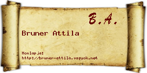 Bruner Attila névjegykártya