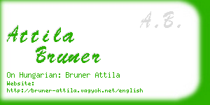 attila bruner business card
